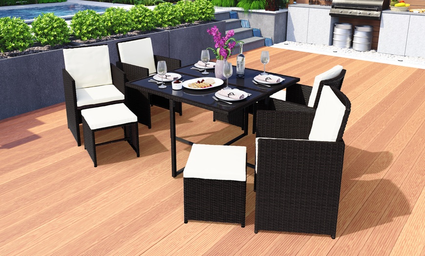 Image 10: Rattan Dining Cube Sets