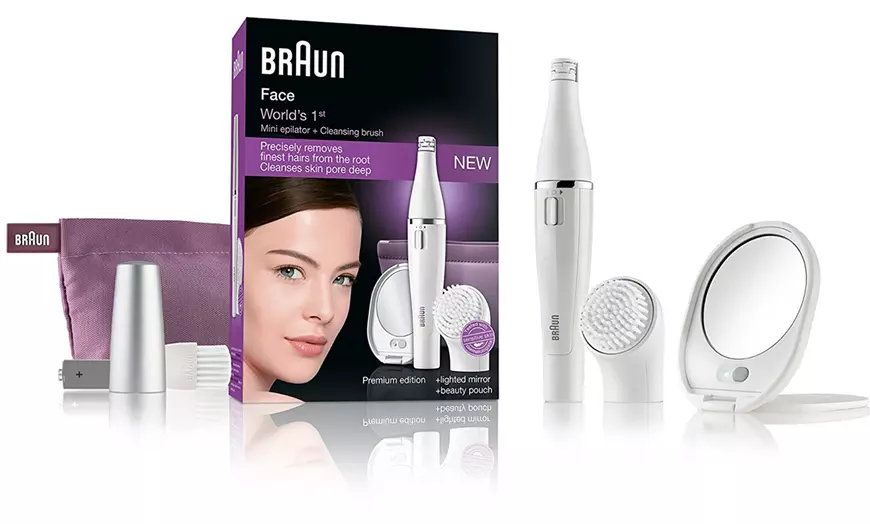 Image 1: Depilador facial y cepillo Braun 