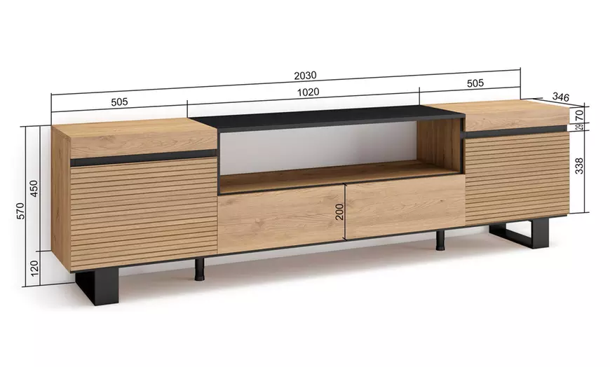 Image 15: TV-meubel met of zonder led-elektrische openhaard