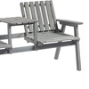 Image 17: Outsunny 2-Seater Wooden Bench with Centre Table