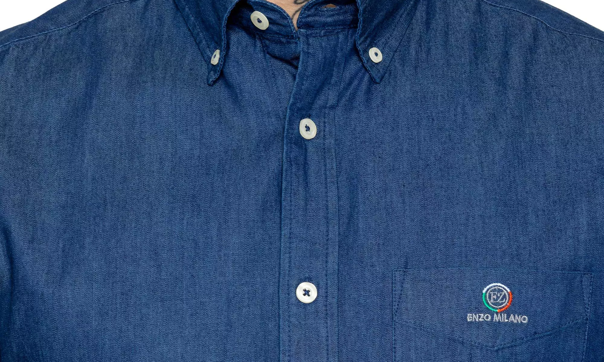 Enzo Milano Men’s Regular Fit Denim Shirt