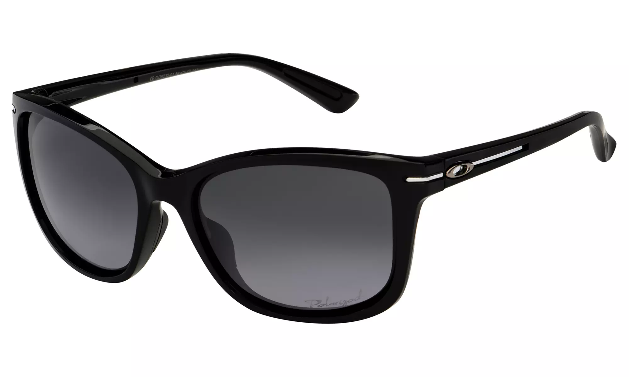 Oakley Drop In Sunglasses OO9232-0158 Polished Black Grey Gradient Polarized - Primary Image