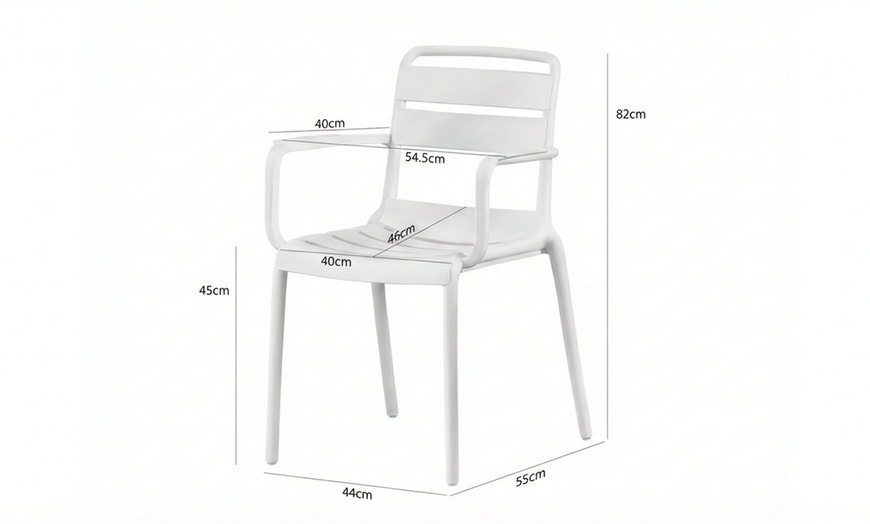 Image 8: Set di 2, 4 o 6 sedie da giardino impilabili Nina