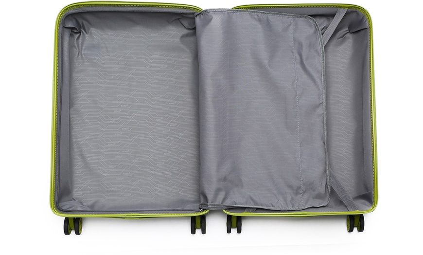 One Or Three Kono Bright Hard Shell PP Suitcases | Groupon