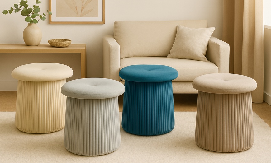 Image 1: Pouf en forme de champignon