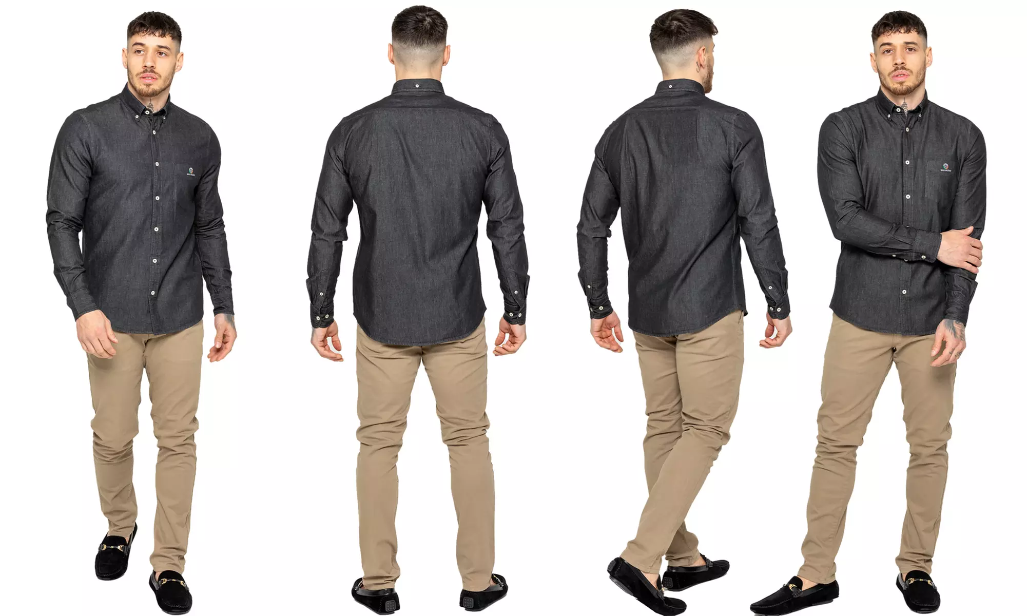 Enzo Milano Men’s Regular Fit Denim Shirt