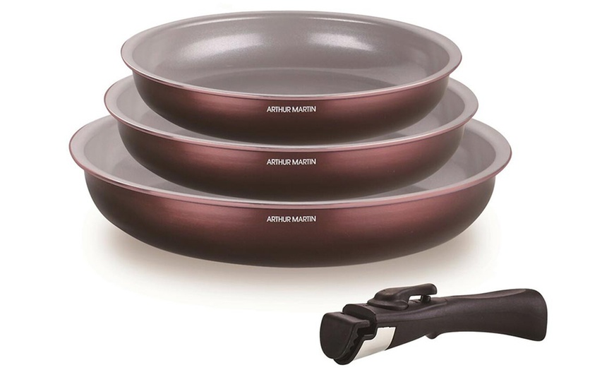 Image 3: Juego de 3 sartenes con revestimiento antiadherente, de Arthur Martin