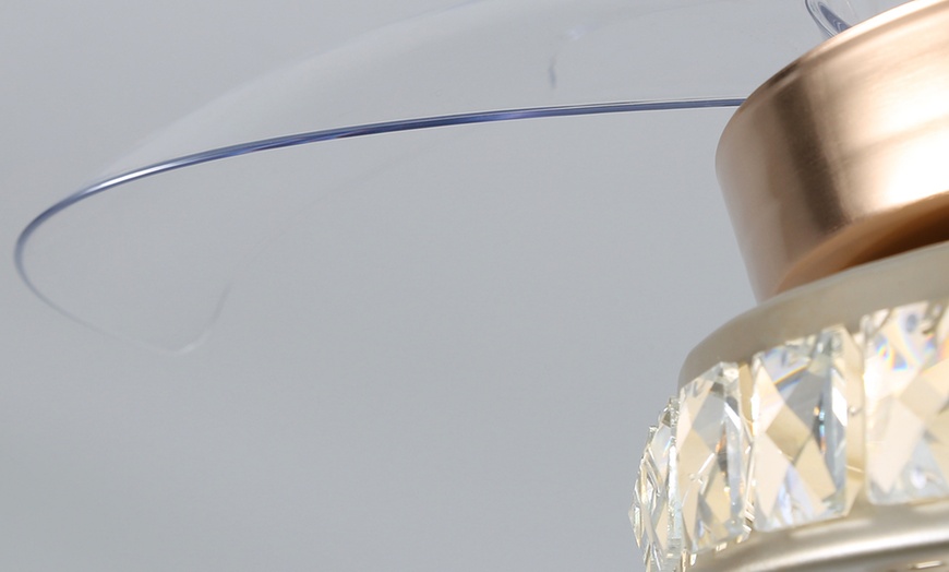 Image 5: 42 Inch LED Ceiling Fan Light with Retractable Blades & Remote Control