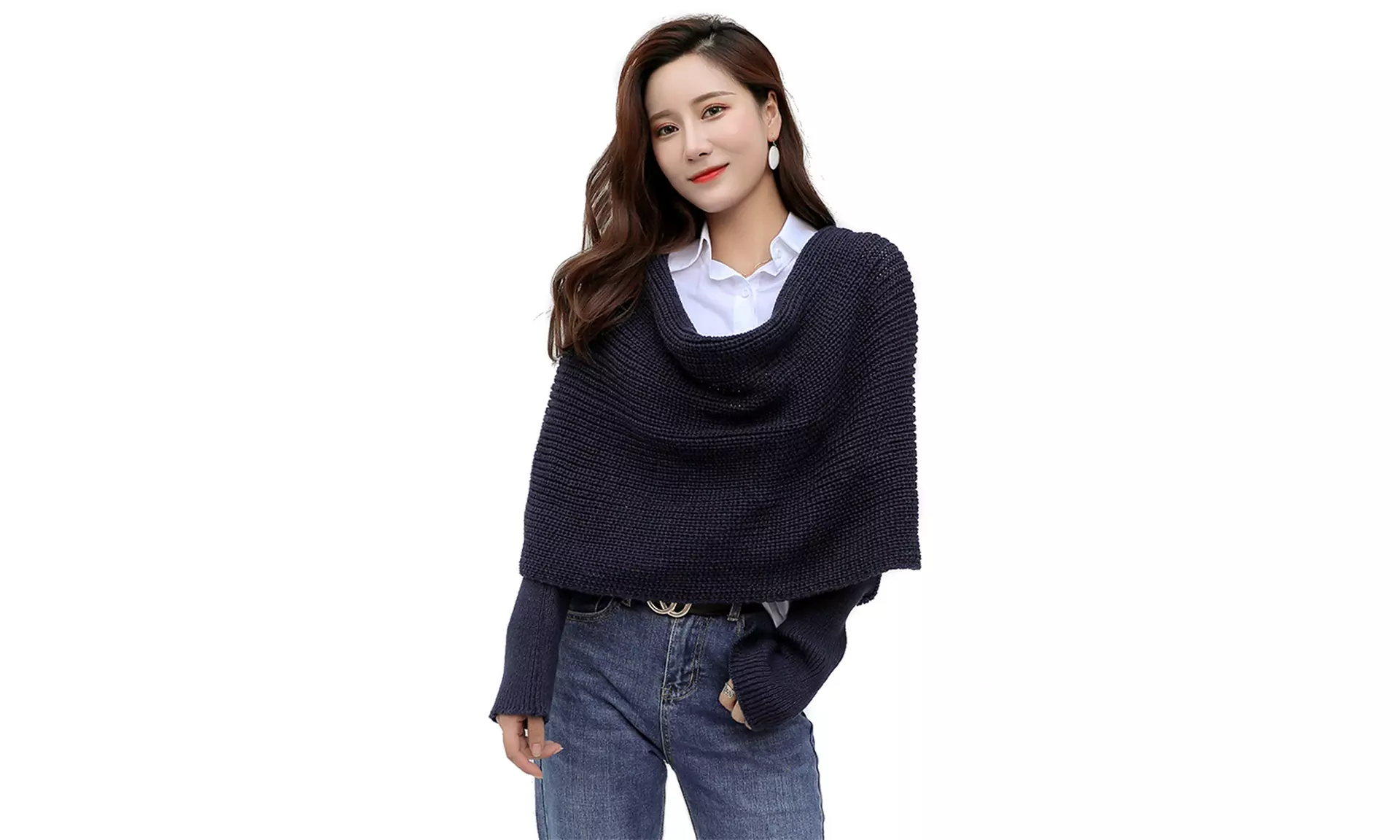 1x oder 2x Schal mit integrierten Ärmeln