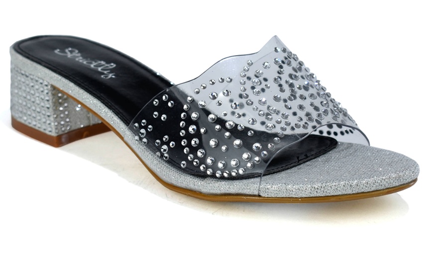 Image 8: Women's Open Toe Transparent Sequin Decorated Slippers