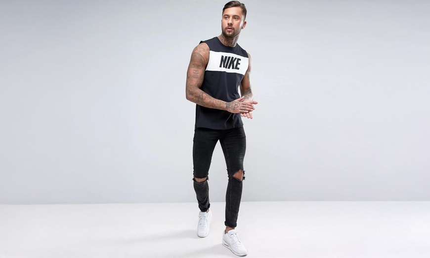 Image 1: Nike Men's Retro Big Logo Vest Tank Top