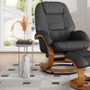 Image 1: Reclining Office Armchair with Footstool