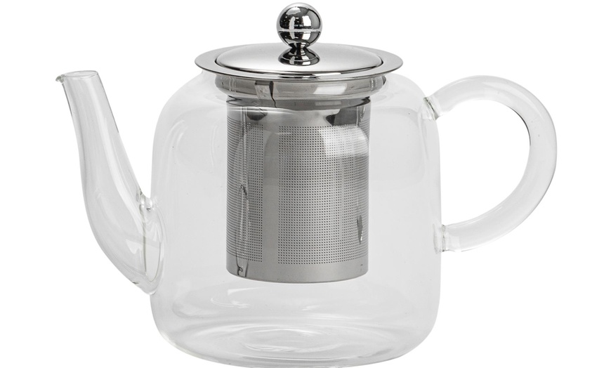 Image 17: Transparent Design Stainless Steel Infusion Chamber Teapot