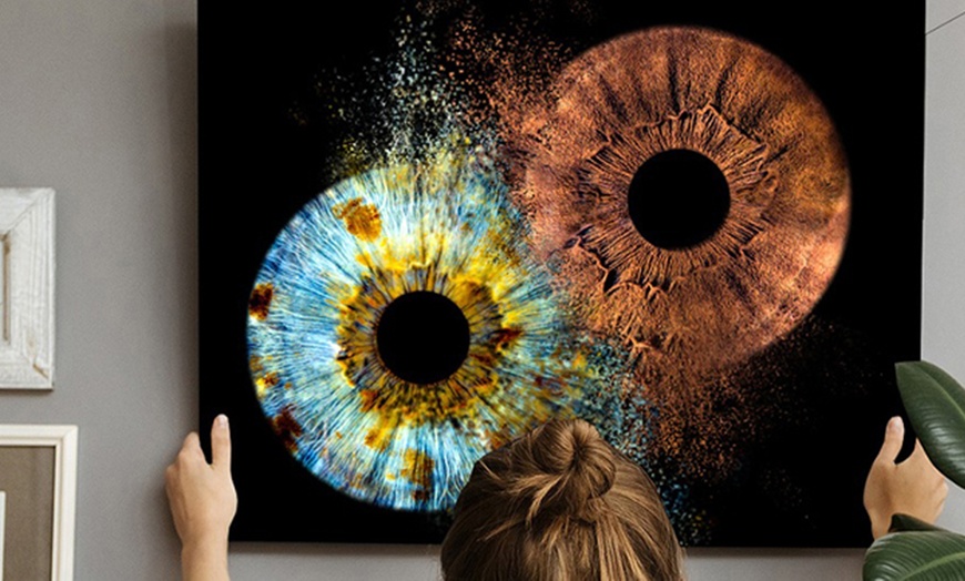 Image 8: Œuvre d’art personnalisée de l’iris pour couples, familles ou animaux 