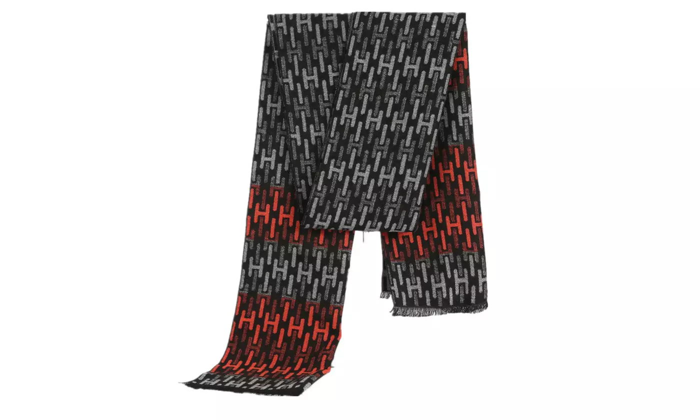 Men Winter Warm Knit Scarf Cashmere Feel Long Scarf