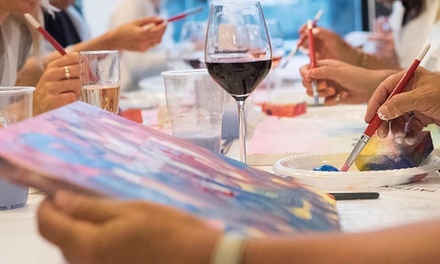 1 persona: Taller de introspección con pintura y vino - One Art Way