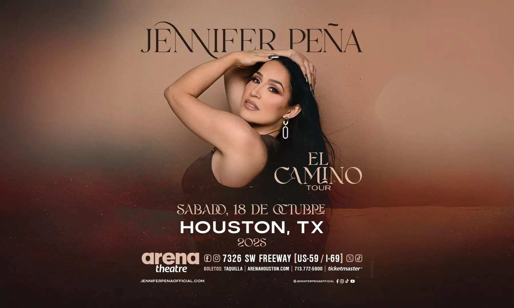 Jennifer Peña: El Camino Tour on October 18 at 8.30 p.m. - Primary Image