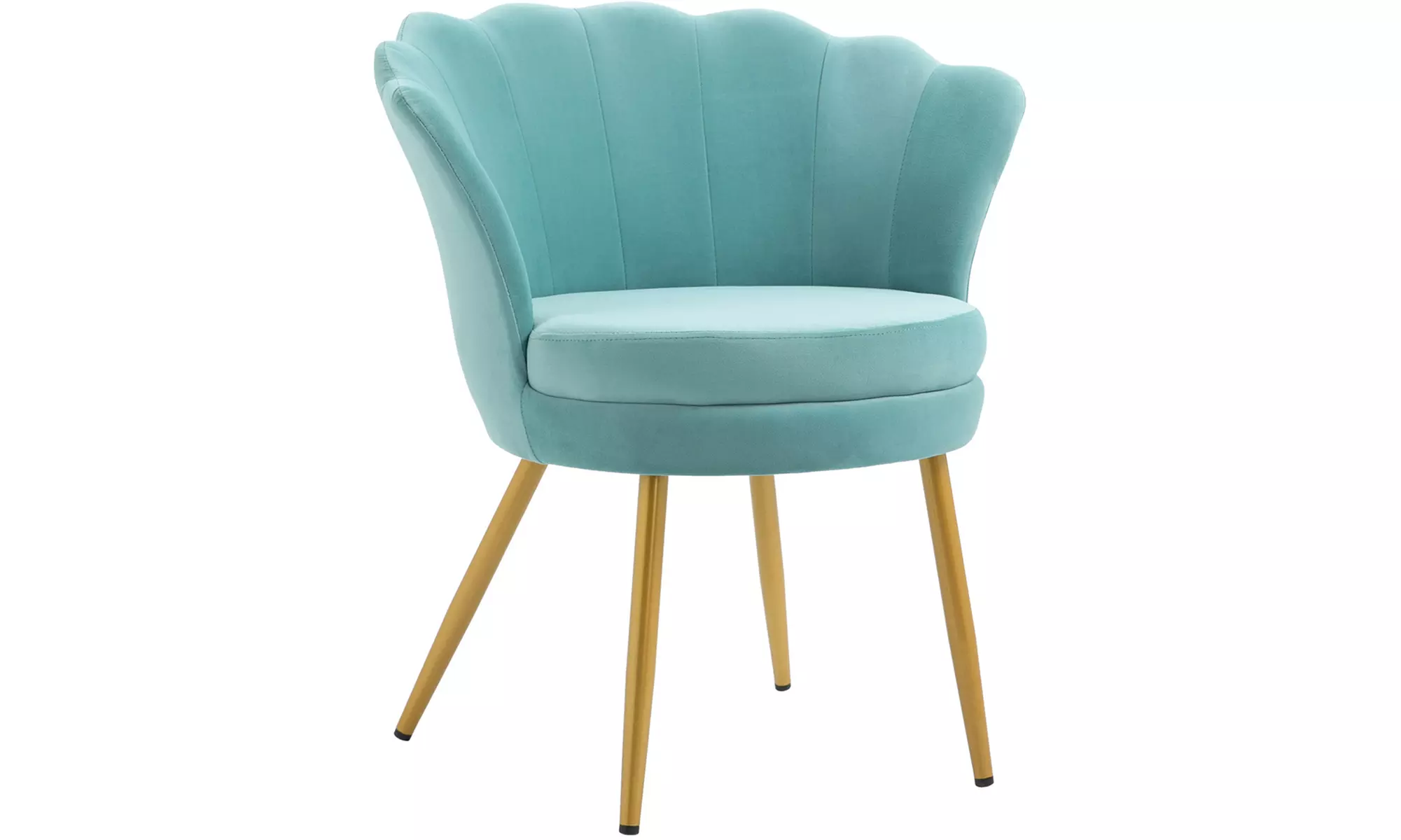 Poltrona in velluto a conchiglia