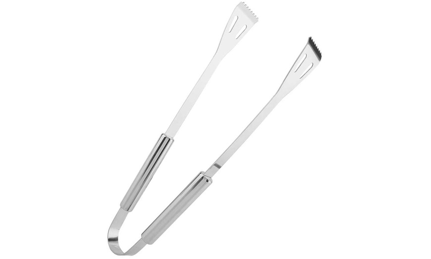 Image 2: Pinza de cocina de acero inoxidable para barbacoa y sartén