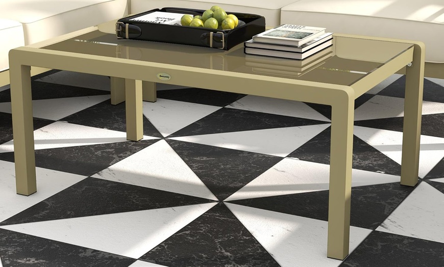 Image 12: Outsunny Aluminium Corner Sofa, Armchair and Table Garden Sofa Set