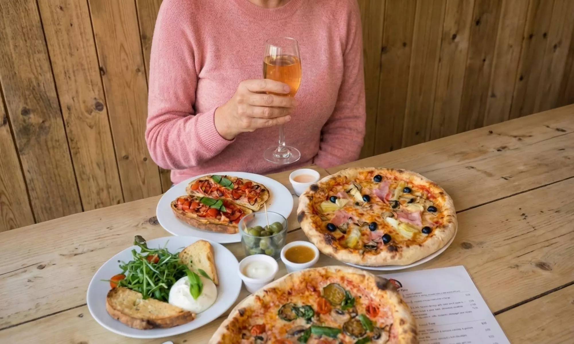 Italian Feast: Neapolitan Pizza, Starter or Gelato & Choice of Drink