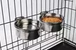 iMounTEK Stainless Steel Hanging Dog Food and Water Crate Bowl for Kennel Cages - Second Medium
