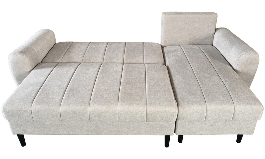 Image 9: DS Living Sienna 3 Seater Corner Sofa Bed with Storage