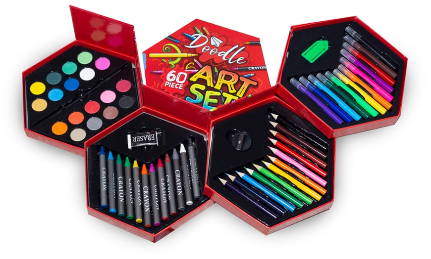 Image 7: One or Two Doodle 60-Piece Arts Sets