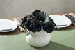US 50-100Pc Artificial Black Rose Stemless Silk Flower Decoration Wedding 2.36'' - Second Medium