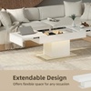 Image 4: HOMCOM Extendable Coffee Table with LED Lighting