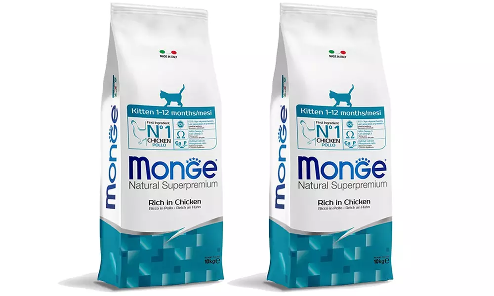 1 o 2 confezioni da 10 kg di cibo per gatti Monge Natural