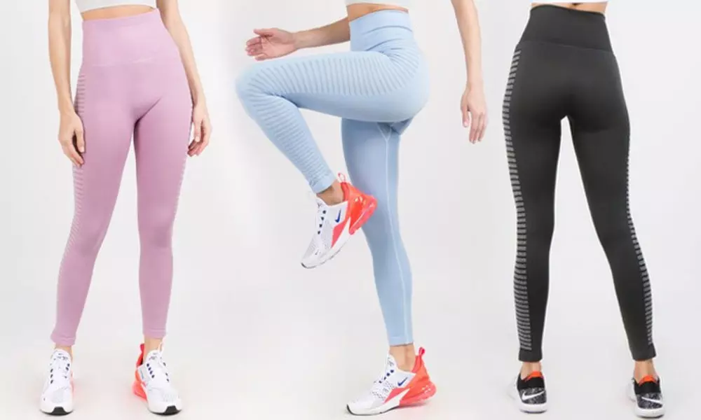 Style Clad Women's Active Side-Striped Workout Leggings - Primary Image