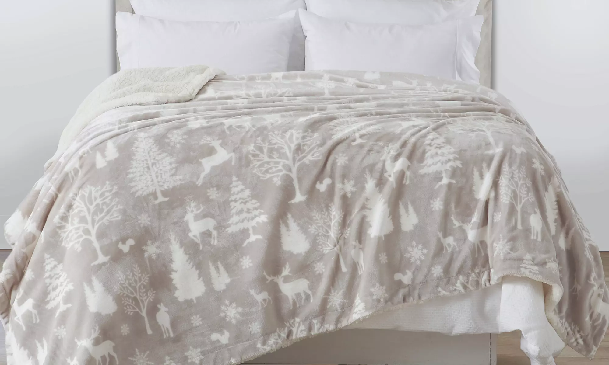Cozy Plush Velvet & Sherpa Reversible Throw Blanket