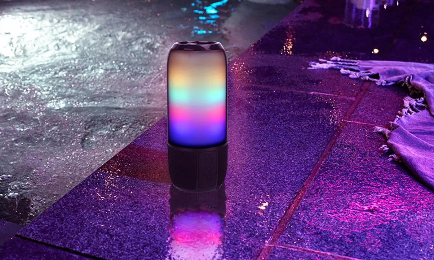 iMounTEK Portable Wireless Bluetooth Speaker with 6 Color-Changing Lights