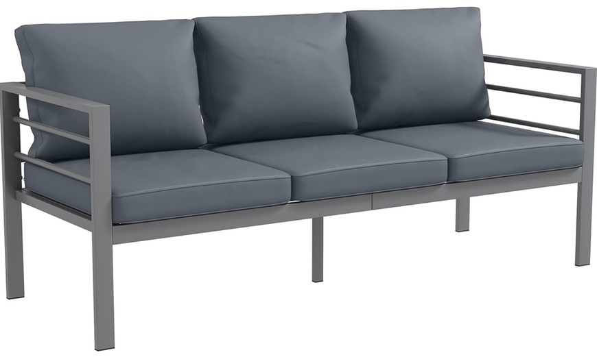 Image 8: Outsunny Outdoor Bench, Picnic, Wooden or Aluminium