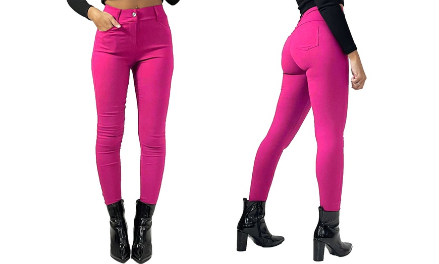 Image 8: Women's High Waist Stretch Fit Skinny Jeans