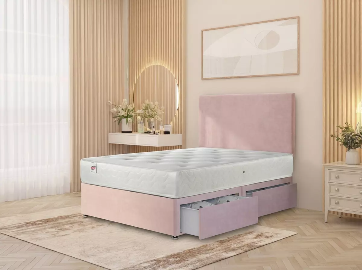 Luxury Plush Velvet Divan Bed Base