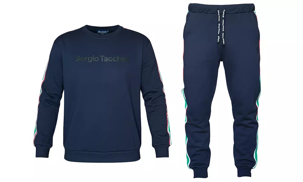 Tuta uomo Sergio Tacchini in cotone felpato