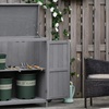 Image 2: Outsunny Wooden Garden Storage Sheds in Grey or Natural Wood