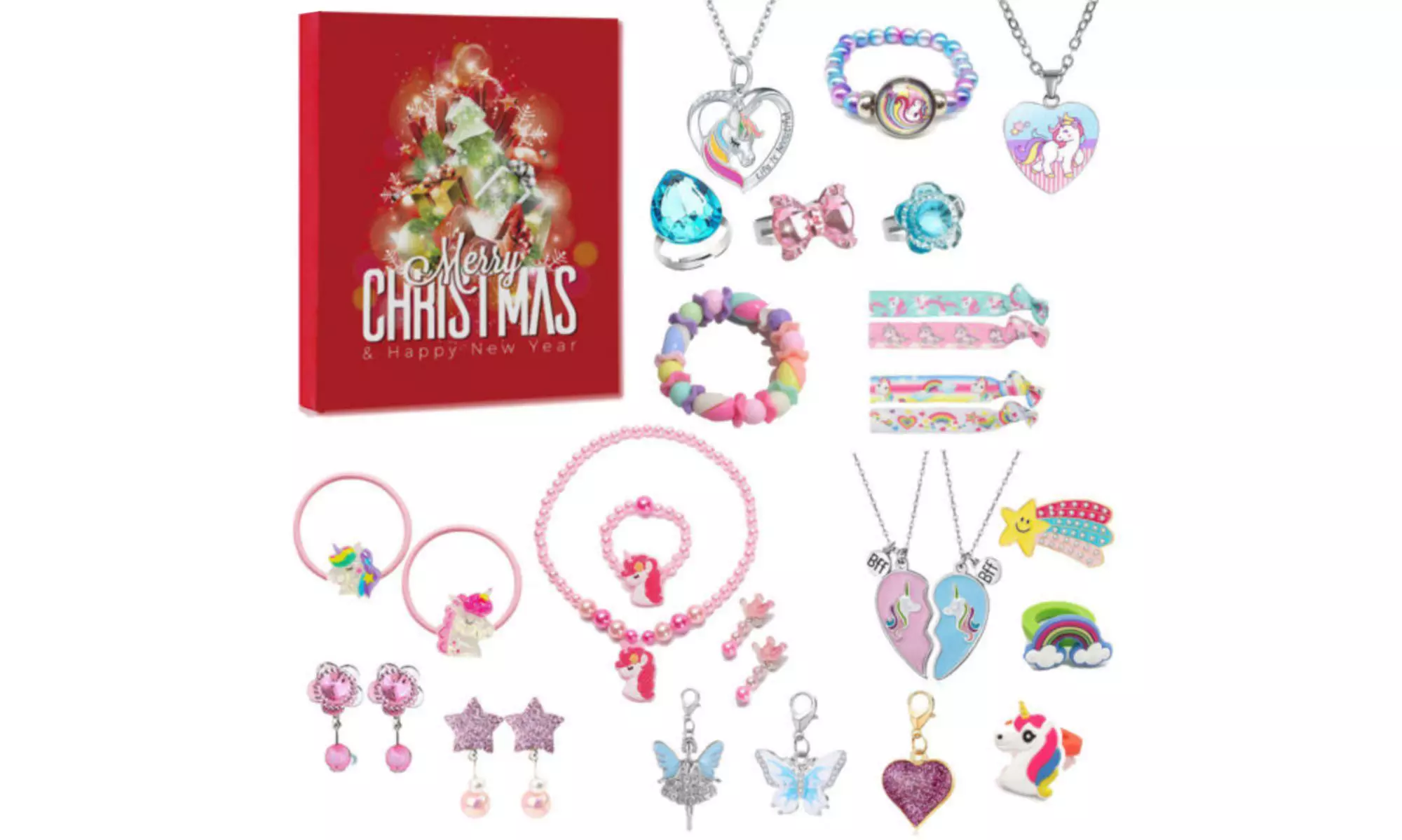 Christmas-Themed Advent Calendar Unicorn Jewellery Blind Box - Primary Image