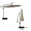 Image 6: Rotatable Solar Lighting Cantilever Parasol 