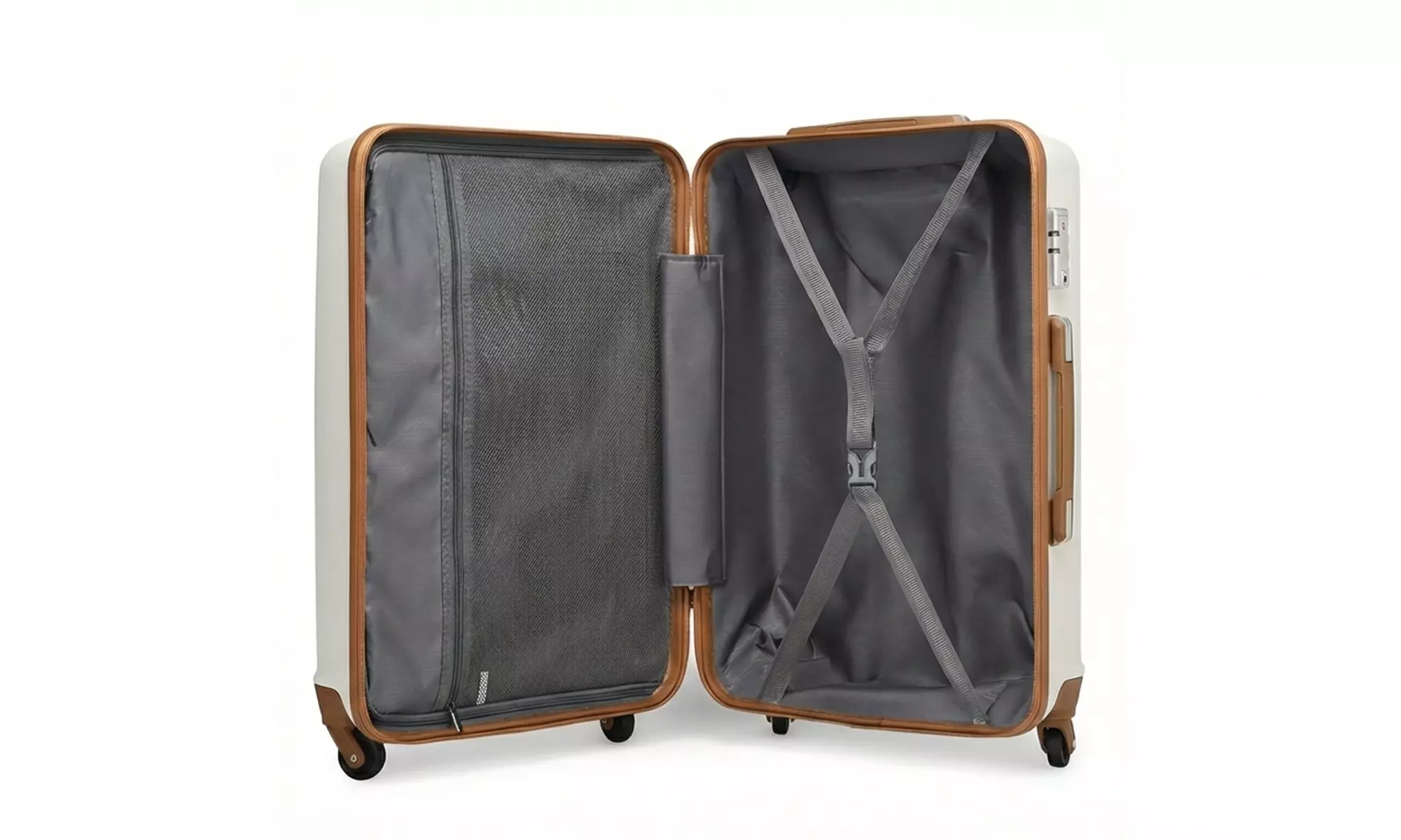 Monaco Hardshell Luggage with Travel Accessories Set - Durable ABS Suitcases with TSA Locks