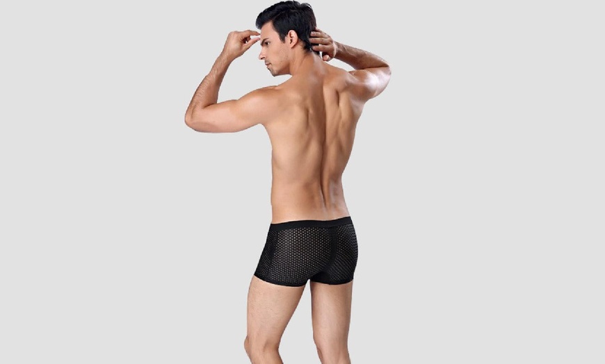 Image 6: Up to 12 Pairs of Men's Breathable Mesh Boxers