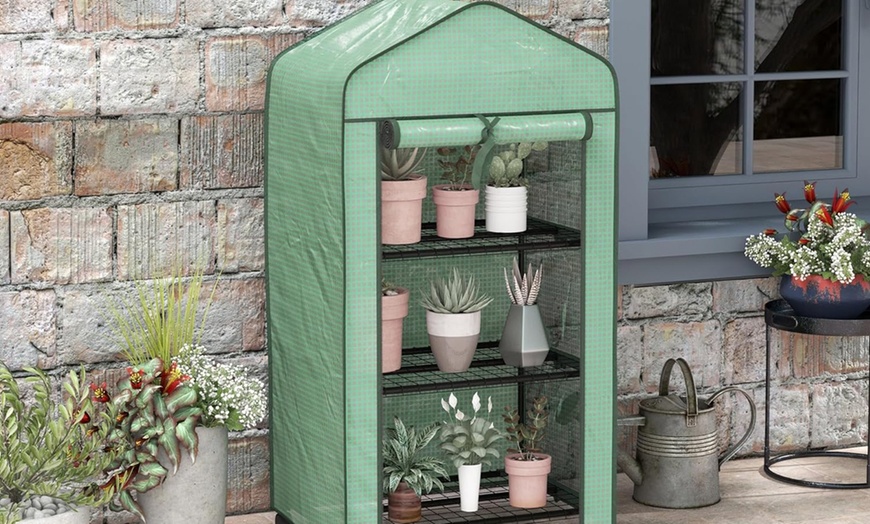 Image 16: Outsunny Mini Greenhouse