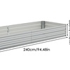 Image 12: 2.4m Sectioned Metal Raised Garden Bed