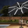 Image 2: Rotatable Solar Strip Lighting Umbrella with Fillable Base