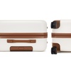Image 8: KONO Cream Brown 1 to 3-Piece PC Hard Shell Luggage and Travel Bag Set