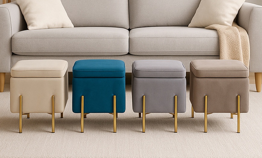 Image 1: Stijlvolle opbergpoef