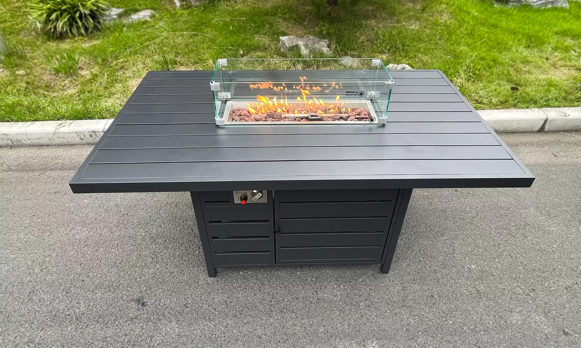 Aluminum Gas Fire Pit Sofa Dining Set - Image 6