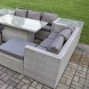 Image 6: Fimous Polyrattan-Gartenmöbel-Set mit höhenverstellbarem Tisch